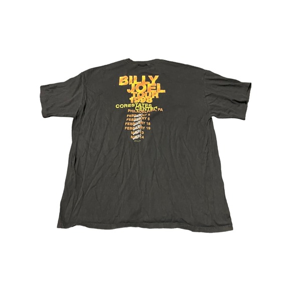 Vintage Billy Joel 1998 Tour T-Shirt Sz rock 90s philadelphia Mens Size 2XL - Picture 5 of 9